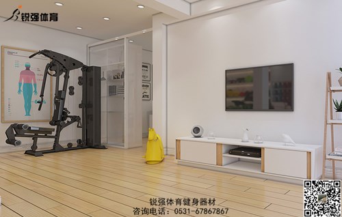 濟南某小區建的私家健身房